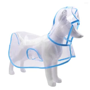 Vestuário para cães suprimentos para animais de estimação pequenas capa de chuva transparentes à prova d'água de casaco com capuz Poncho