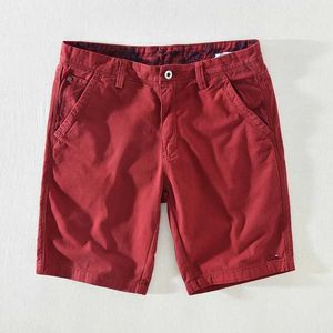 Men's Shorts Bl5072 Summer Japanese Style Solid Color Casual Goods Shorts Mens Fashion and Handsome Street Simple Loose Khaki Pants J240407