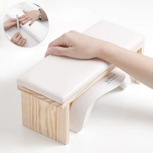 Equipamento Manicure Table Hand Cushion para descanso de braço Stand para manicure Salon Wood Nail Art Tool Hand Rest Pillow Solter