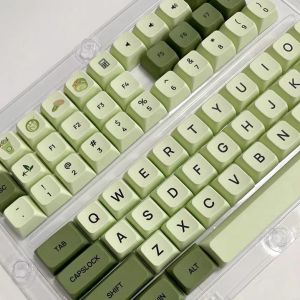 Keyboards 125 Keys Matcha XDA Keycap PBT ISO Keycaps For Cherry MX Switch Mechanical Keyboard Dye Sublimation Key Caps Custom XDA Profile