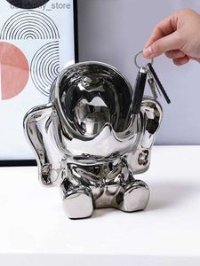 Arts and Crafts Creative Ceramic Crafts Dumbo Bi-eared Elephant Multifunction Storae Ornaments Animal Statue Desktop Ornament Home DecorationsL2447