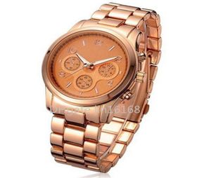 New Fashion Watch Gold Color Mens Uhren lässige Luxus verkaufen Ladies Watch Stahlfrauen Kleider Uhren Ganz 4494290