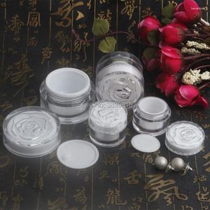 Storage Bottles 5g 10g 15g 20g 30g Acrylic Plastic Empty Packaging Jars Style Top Grade Cosmetic Cream Containers F753