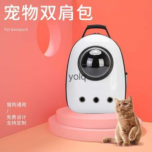 猫のキャリアクレートハウスハウス新しいスペースモジュールペットバッグシンプルで軽量の漫画かわいい犬は、ダブルバックアニマルH240407