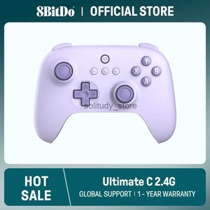 Oyun Denetleyicileri Joysticks 8bitdo Ultimate C Kablosuz 2.4G PC Windows 10 için Oyun Denetleyicisi 10 11 Buharlı Güverte Ahududu Pi Android Q240407