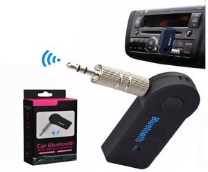 Universal 3,5 mm Bluetooth Car Kit Auto Mottagare A2DP O Musikadapter Handsfree med MIC för telefon PSP -hörlurar Tablett9690206