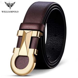 Belts Mens belt automatic buckle mens leather luxury brand denim jeans business casual beltC240407