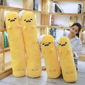 Film TV peluche giocattolo gudetama lungo cuscino giapponese divano in stile giapponese cuscino decorativo abbraccio giocattolo peluche di peluche anime peluche regali di Natale per ragazza lavabile 240407