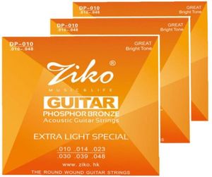 3Setslot 010048 Ziko Akustik Gitar Dizeleri Müzik Aletleri Aksesuarları Fosfor Bronz Dizeler Gitar Parçaları Bütün3513663