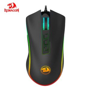 Baterias Redragon M711 Cobra 10000 DPI Gaming Mouse com 16,8 milhões de RGB Mouse para jogos de retroilumação de cor RGB