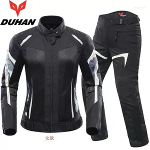 Motorcycle Apparel DUHAN Women Jacket Protective Gear Summer Breathable Mesh Jaqueta Motociclista Motorbike Motocross Racing Clothes