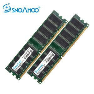 لوحات SNOAMOO DDR 2PCSX1GB 400MHz PC3200 184PIN CL3 RAM ذاكرة عالية الجودة لسطح المكتب DIMM ضمان العمر