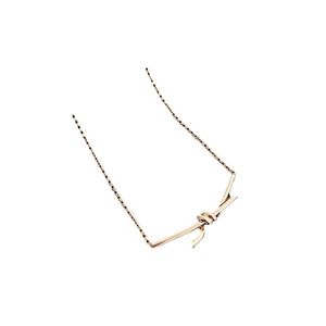 Designer's Gold Plating High Version Brand Knot Necklace Womens End Sense S925 Silver Precision Fashion Versatile Collar Chain YPJY