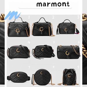 حقيبة الكتف مارمونت مصممة فاخرة مصممة نساء أصغر من الذهب سلسلة البريد حقيبة أزياء للأزياء حقائب اليد