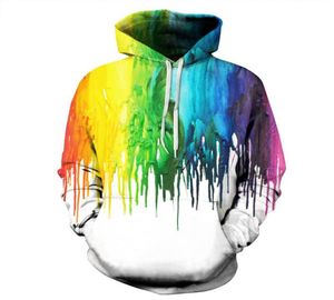 Män kvinnor mode hoodies 3d målar splatt