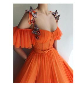 Вне плеча выпускной платья Принцесса платье с бабочкой с бабочкой без спинки Длинное вечернее платье Robe de Soire22057826