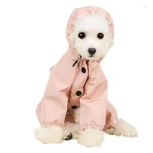 Abbigliamento per cani Cappogruno impermeabili Waterproof Pet Rain ingranaggio per ingranaggi con tasca con cerniera per cani da piccolo a medio