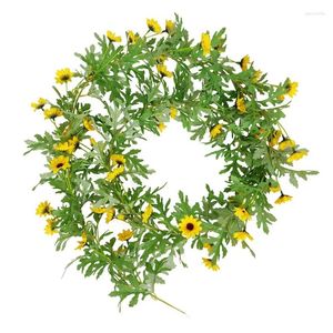 Dekorativa blommor JFBL Artificial Sunflower Vines Ivy Wedding Backdrop Arch Wall Decor för dörröppningar Bordlöpare inomhus utomhus