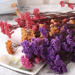 Decorative Flowers 80g Dried Flower Bouquet Natural Preserved Rice Wedding Home Decoration Artificial Party Christmas Garden Decor