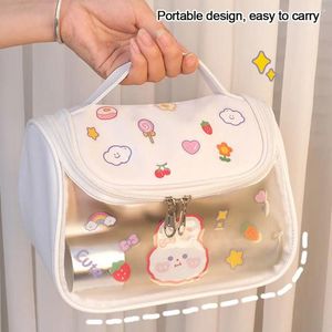 Storage Bags Multifunction Travel Clear Makeup Bag Fashion Cartoon Cosmetic Toiletries Organizer Waterproof Females Make Up Cases