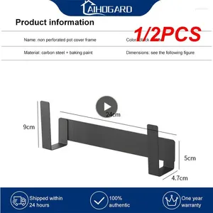 Mutfak Depolama 1/2 PCS Çok Amaçlı Pan Kapağı Organizatör Dolap Kapı Tutucu Pot Rafı Kesme Tahtası için