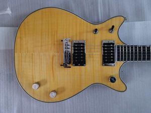 Özel Mağaza G6131my Malcolm Young II Doğal Alev Akçaağaç Üst Çift Kesilen SG Elektrikli Gitar Orijinal Gre Knobs Koyu Kahverengi Back7621463