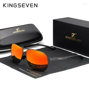 Occhiali da sole Kingseven Brand Men polarizzato in alluminio Uv400 Specchio occhiali da sole Donne
