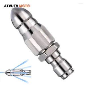 Kitchen Faucets Stainless Steel Water Jet High Pressure Sprayer Nozzle Clean Sewer 1/4" Washer Quick Plug Drain Hose Tool
