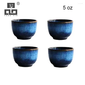 Чашки блюдцы Tangpin Big Matter Ceramic Tea Cup на 4 китайского 5 унций