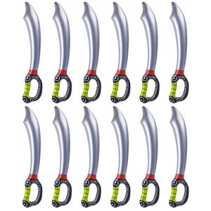 12 PCS سلاح القراصنة القابل للنفخ مجموعة للأطفال الحفلات Sword Supplies Boys Cosplay Toys Stage Props 240407