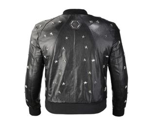 Skull Faux Leather Jacket Mens Zipper Slim Fit Short Hip Hop Casual Outside Sport Designer Motorcykelrock Black Biker Letters Fas1589135