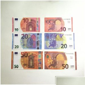 Andra festliga festleveranser 5pack Fake Money Sedel 5 10 20 50 100 US Dollar Euro REALISTIC Toy Bar Props Prop Currency Euro F DH5L1