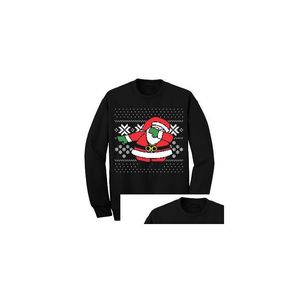 Women'S Sweaters Fast Funny Santa Men Women Christmas Sweater Tops Jumper Father Xmas Ugly Autumn Winter Plovers Drop Delivery Appare Dh1Fa