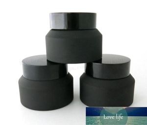 15g 30g 50g Frost Black Glass Cream Jar med lock Vit tätning Insertion Container Kosmetisk förpackning Glaskräm Pot7357578