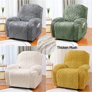 Chair Covers Thicken Plush Recliner Sofa Cover Soft Relax Lazy Boy Winter Warm Non Slip Armchair Slipcovers For Living Room