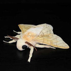 Movies TV Plush toy 27x33cm Cute Silk Moth Fidelity Silkworm Plushie Fly Plush Toys Insect Animals Simulation Stuffed Doll Kawai Toy Gifts Kid 240407