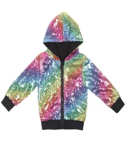 Jacken Weihnachten Halloween Party Glitzer Paillette Baby Girls Boys Coat Jacke Herbst Winter Kids Hoodie Oberbekleidung Reißverschluss Tops 28T7102594