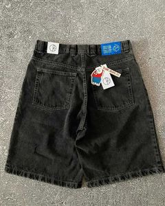 Herren Shorts 2024 Neuer Sommer bestickt Denim Beach Shorts Retro Harajuku Wash Street Y2K High Taille Freizeit Gothic Müll fünf Paar fünf Hosen J240407