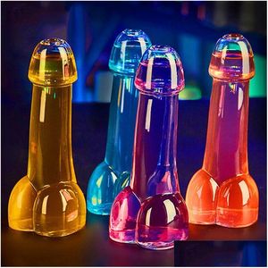 Tumbler 150ml S Cam Kupa Komik Penis Gözlükleri Kokteyller Viski Şarap Partisi Bar Kulübü Bağlı Küçük Ağız Sıralama Dick STS FY45 DH4FV