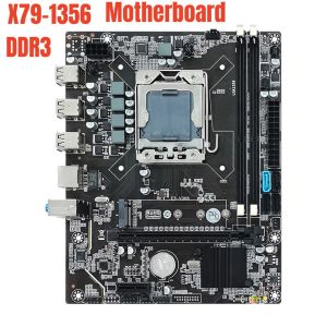 Материнские платы X79 Установите Motherboard Memory LGA 1356 Gaming PC Mainboard Двухканальный компьютер Mainboard USB 2.0 1866 МГц 2450 CPU 64 ГБ ОЗУ