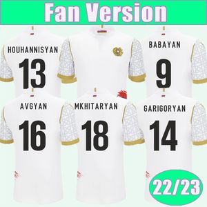 22 23アルメニアナショナルチームメンズサッカージャージババヤン3番目のホワイトフットボールシャツ半袖ユニフォーム