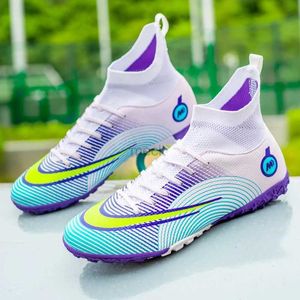 Athletic Outdoor Soccer Shoes Society TF/FG Athletic Shoe Cleats Football Man Genuine Soccer Shoe Professional Training Grass Kids Football Boots 240407
