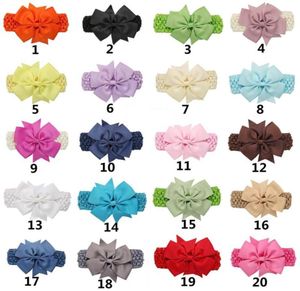 Baby Kids Grostagrain Dowovetail Ribbon Bowknot Bands Girls Bow Dot Bandas de cabelo Notwrafrap Crianças Acessórios para cabelos 2 Estilos 44 4882715