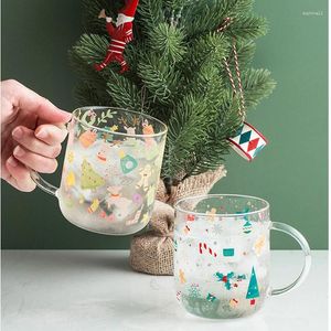 Wine Glasses Creativity Christmas Glass Cartoon Cute Kawaii Coffee Mug Water Cup Friends Valentine's Day Gifts Gift