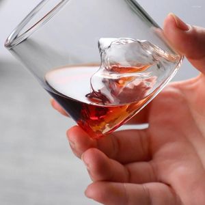 Koppar tefat värmesbeständig te espresso kaffe mugg glas kopp mjölk whisky öl vodka vin hem bar transparent dryck produkter