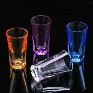 Wine Glasses 1/2 OZ 1 Acrylic Unbreakable S Glass For Beer Whisky Brandy Bar KTV Amber Blue Clear Purple 24pcs/lot DEC409