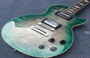 Promotion Standard 1959 Green Burst Flame Maple Top Electric Guitar Tuilp Tuners Chrome Hardware2065089