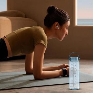 Water Bottles Capacity Bottle 500ml Leak-proof With Scale Portable Handle For Men Women Ideal Travel Gym Sports