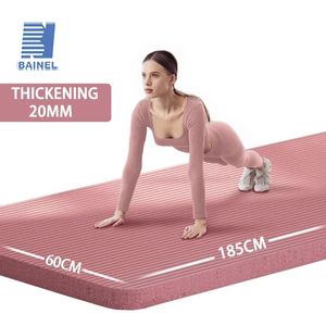 Mat Mat Anti-Skid Sports Fitness Mat толщиной 20 мм NBR Comfort Foam Yoga Mat для упражнений йога и пилатесская гимнастика 240325