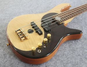 Rare Yin Yang Natural 4 String Electric Bass Guitar Alder Body EMG Pickups Gold Hardware diagram of the universe China Made Sigant9642485